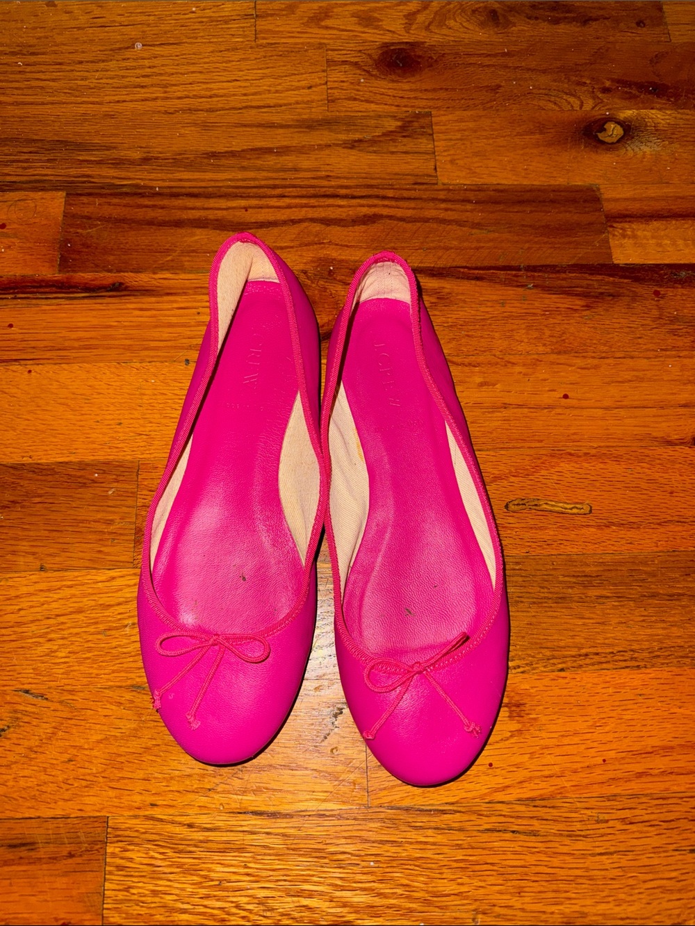 J. Crew Hot Pink Ballet Flats